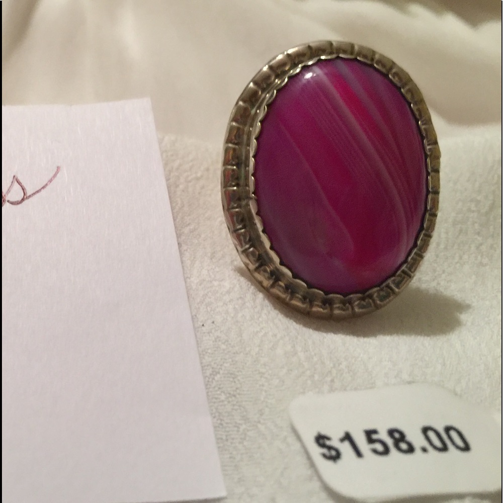 Sterling Silver Agate Ring